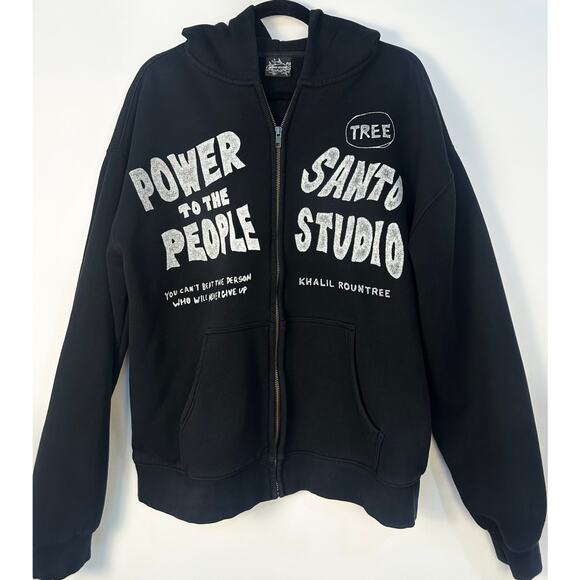 Santo Studio Other - Santo Studio Khalil Rountree “Power to the People” Graphic Zip Hoodie Size M